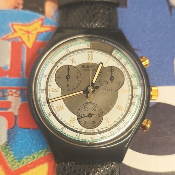 Swatch Watch COLOSSAL SCB109 1992 Chronograph New Old Stock with battery - Picture 1 of 7